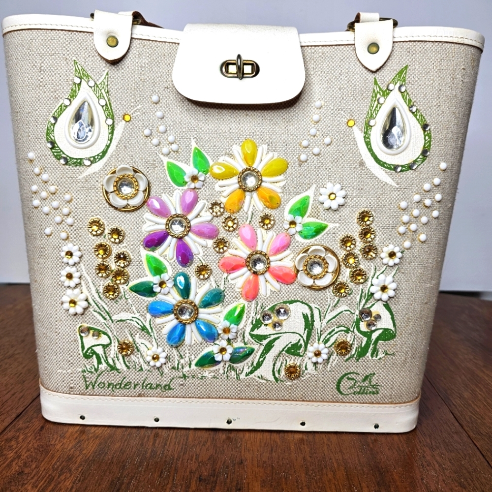 Enid Collins Wonderland Handbag Crystal Embellished